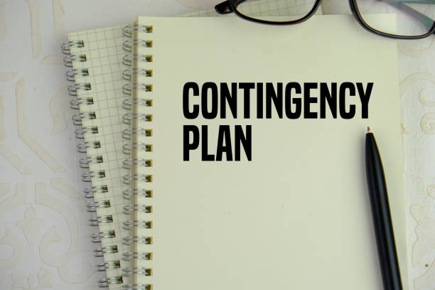 istock Contingency Plan wording with clock and calculator. Finance business concept 2201418368