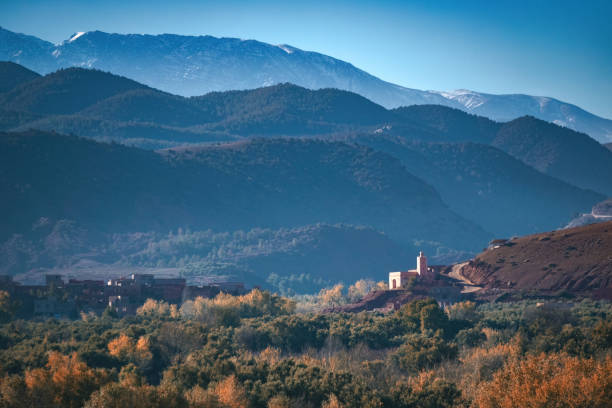 Beautiful valley in Atlas mountains Morocco