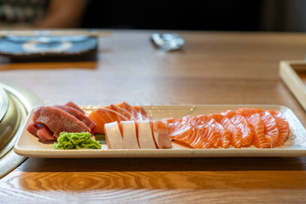 Tasty Japanese cuisine in the restaurant in Guangdong.