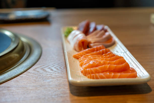 istock Japanese cuisines Sashimi Platter in the restaurant 2201432204