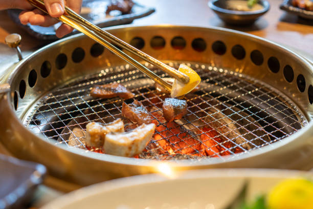 istock Roasted eel in Japanese barbecue or Yakiniku in the restaurant 2201432585