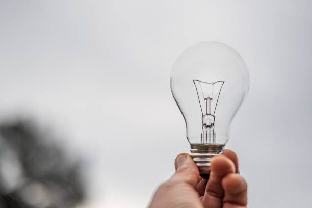 istock Hand holding a light bulb against a blurred natural background, representing renewable energy, environmental conservation, and sustainable practices for a greener future 2201437480