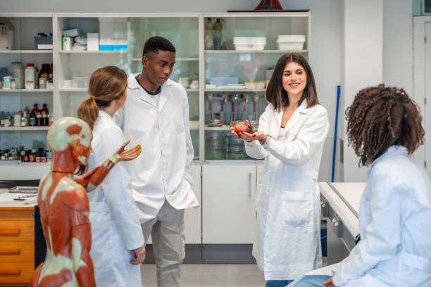istock Medical students studying human heart anatomy in university lab 2201441023