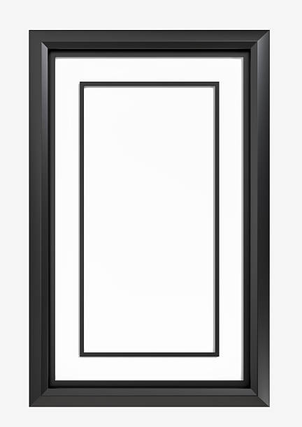 istock Realistic 3D blank plastic or wood frame photo mockup. Empty wall photo framing template isolated. Mockup for presentation painting, poster, wall art, photographs or frameworks exposition template. 2201441464
