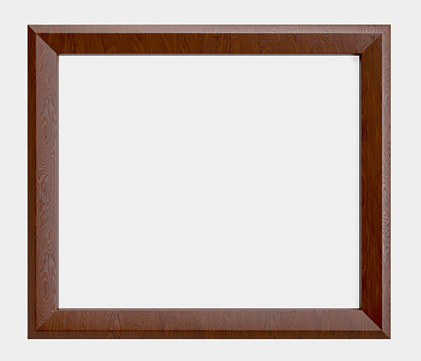 istock Realistic 3D blank plastic or wood frame photo mockup. Empty wall photo framing template isolated. Mockup for presentation painting, poster, wall art, photographs or frameworks exposition template. 2201441496