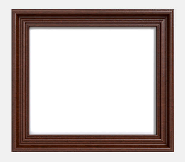istock Realistic 3D blank plastic or wood frame photo mockup. Empty wall photo framing template isolated. Mockup for presentation painting, poster, wall art, photographs or frameworks exposition template. 2201441503