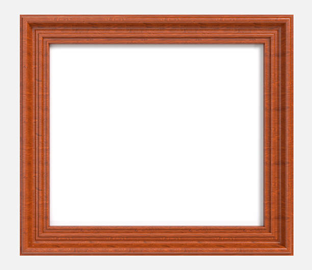 istock Realistic 3D blank plastic or wood frame photo mockup. Empty wall photo framing template isolated. Mockup for presentation painting, poster, wall art, photographs or frameworks exposition template. 2201441506