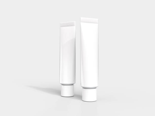 istock Realistic blank white cosmetic tube container mockup plastic packaging isolated on background. Design template for toothpaste, cream, shampoo, gel, skin care, healthcare or medicine presentation 2201442544