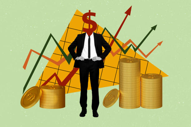 istock Collage creative illustration of headless money maker sales manager thinking only about his company profits isolated on white color background 2201443588