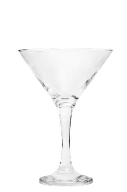 istock Isolated one empty martini or cocktail glass on white background 2201451451
