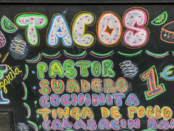 Mexican food offered in street restaurant