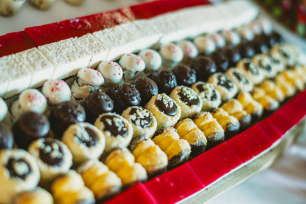 Variety of sweets in a buffet