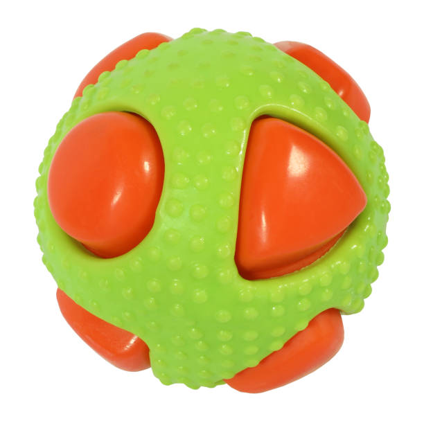 istock Green orange ball pet dog toy modern isolated on white background 2201474147