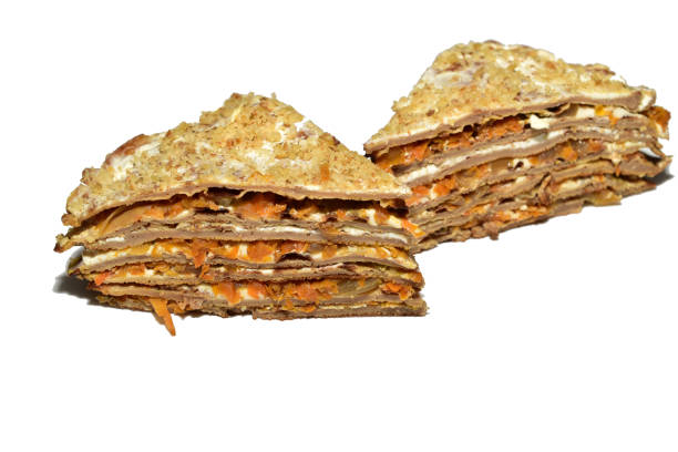 istock Two pieces of cake made from pork liver and vegetables. 2201479664