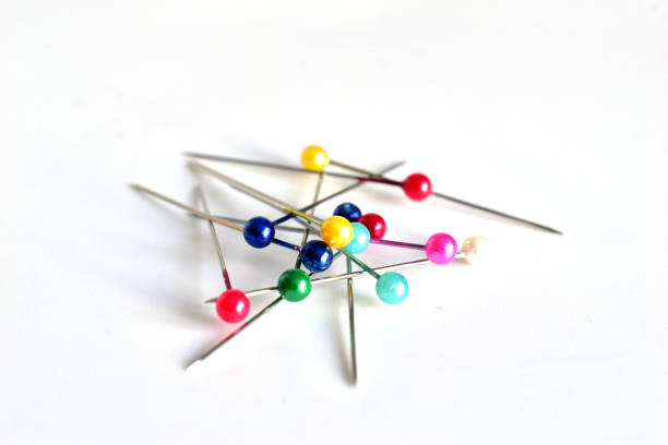 Big data and bar graph consisting of pins. Competition and challenge concept.