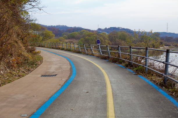 istock Curving Bike Path Along the Geum River 2201482253