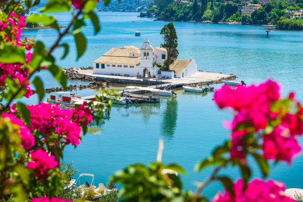 istock Vlacherna monastery of Corfu island, Greece 2201485280