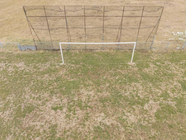Soccer playfield in countryside