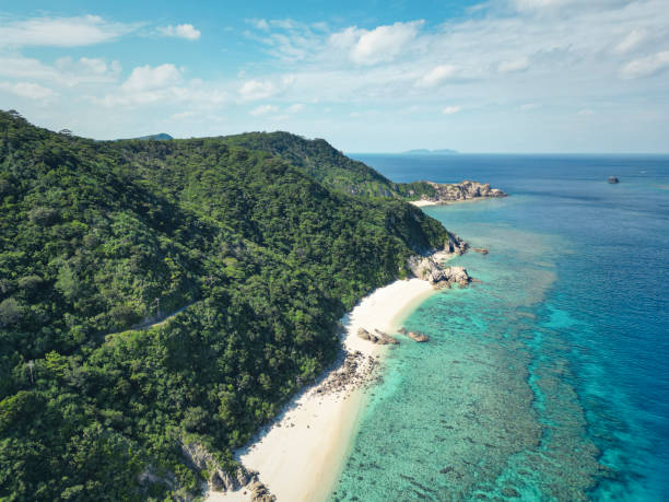istock nishibama beach, aka island, japan 2201508457