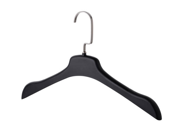 istock Clothes hanger isolated on a white background, plastic with a metal hook 2201518866