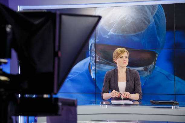 istock News female anchor 2201528868