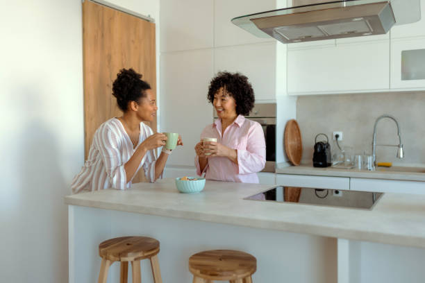istock Enjoying Coffee and Heartfelt Conversations in the Kitchen 2201541658
