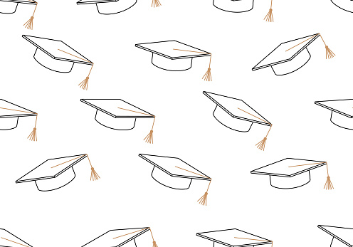 University Pattern Theme Seamless Pattern For University College School Education Vector ...