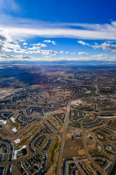 istock Looking Down from an Airplane, Flying into Denver, Colorado 2201546199