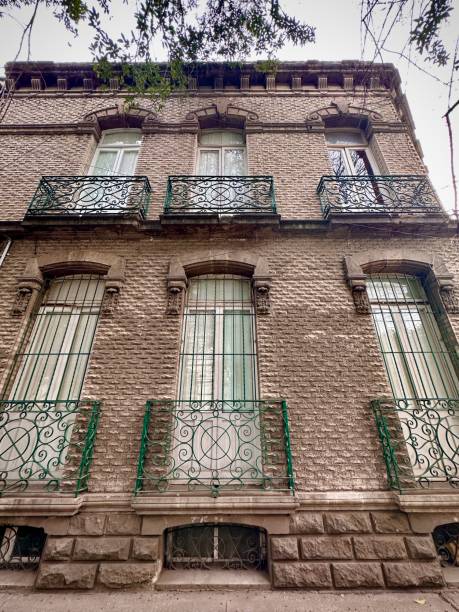 istock Historic Stone Building with Green Balconies (Mexico City, Mexico) 2201549418