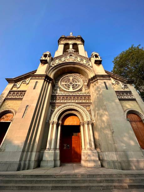 istock Neo-Gothic Church with Ornate Details (Mexico City, Mexico) 2201549763