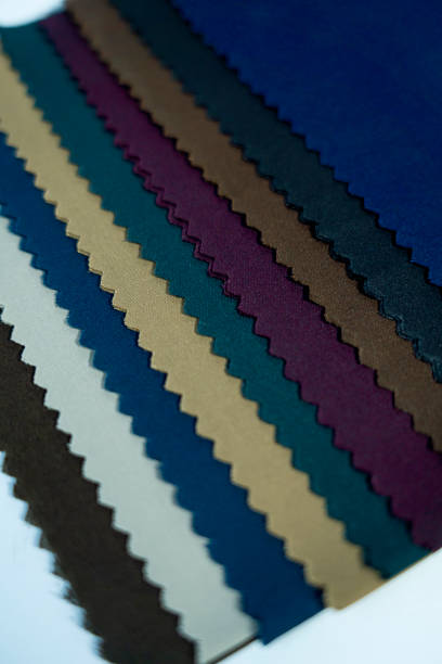 istock Flat Lay of Colorful Cotton Fabric Samples 2201549904
