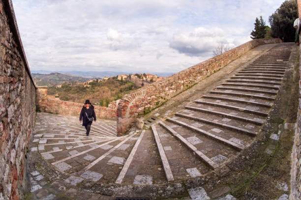 Perugia, steps of Via delle Prome near Porta Sole