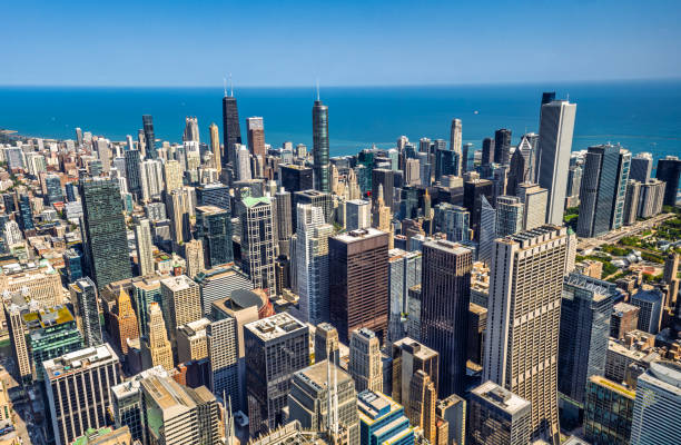 istock Aerial view of Chicago, Illinois skyline 2201565997