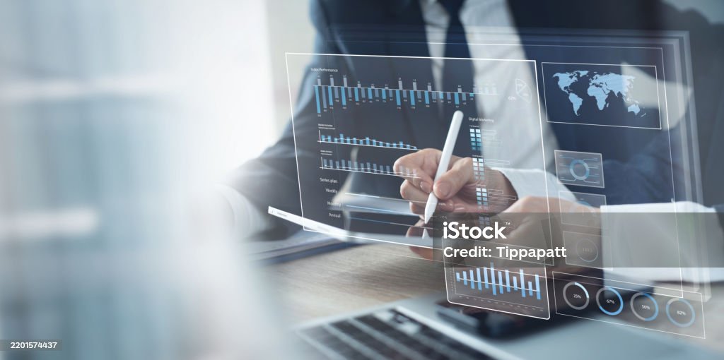 Analytics Report Ideas Business Data Analytics Plan And Financial Report Concept Businessman ...