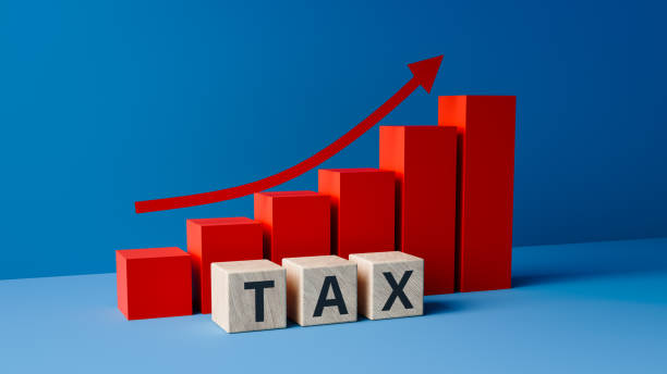istock Concept background of increasing taxes to be paid. 3d rendering 2201581299
