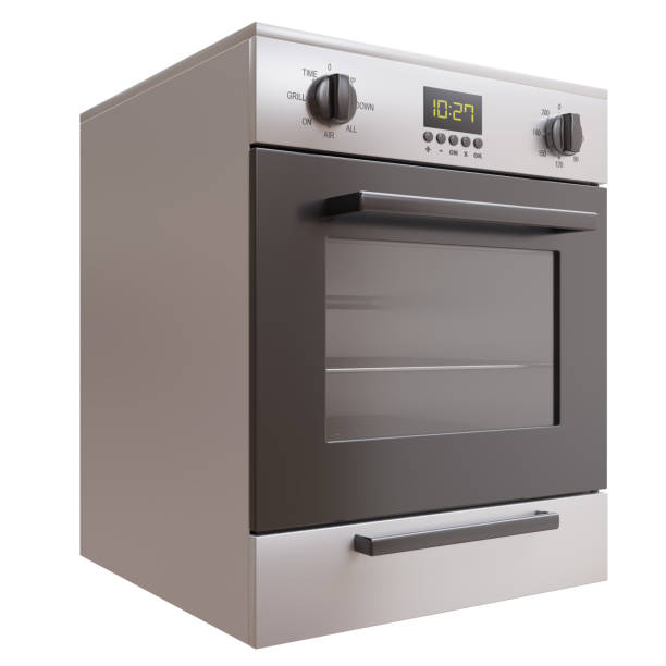istock Stove oven isolated on white, Kitchen home appliance for cooking 2201593729