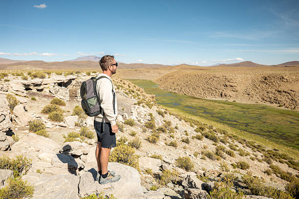 istock Hiker Admiring Scenic Desert Landscape 2201595207