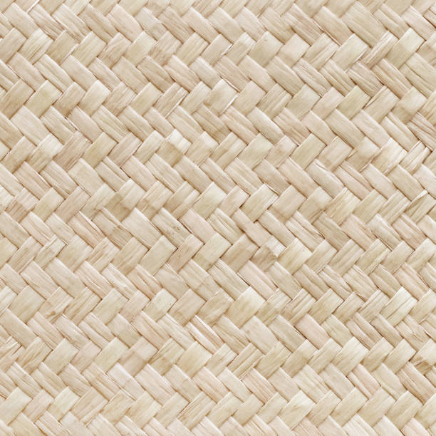 istock Pattern of old reed weaving mat with vintage style for background and design art work. 2201602832