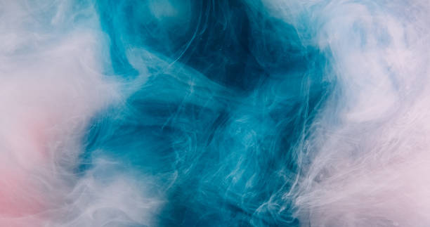 istock Mist cloud paint water blend pink blue vapor flow 2201608319