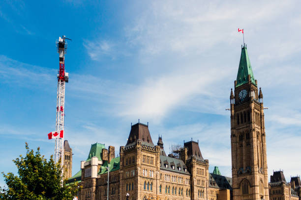istock Parliament of Canada under repair 2201612877