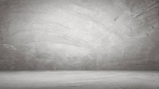 istock Empty grey cement wall floor and wall room, Perspectives background of nature cement texture with shadow palm leaves, Luxury backdrop texture.Well display product and text present on free space. 2201623170