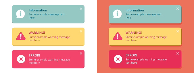 Notifications Notice Ui Interface Windows Error Warning Information Pop ...