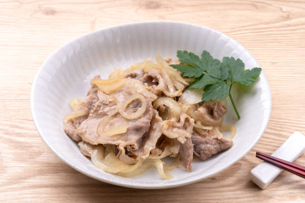 istock Stir-fried pork with salt and lemon 2201631756