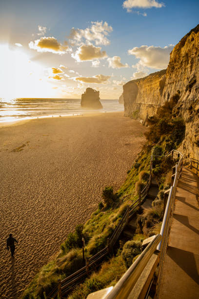 istock Beach at sunset, Gibson Steps beach, Great Ocean Road, Victoria, Australia 2201632810