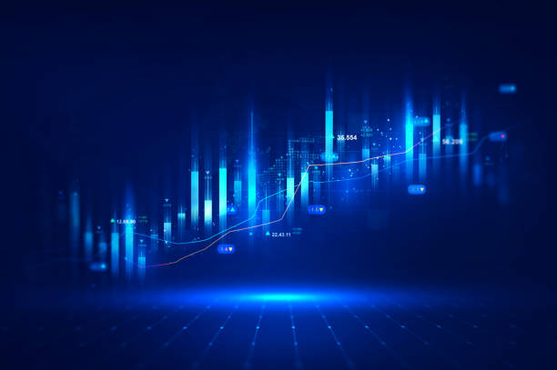 istock Digital financial chart indicators, stock market business and exchange financial growth graph. 2201638898