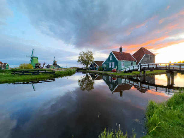 istock skyline of old town Zaanse Schans 2201643195