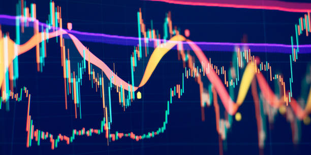 istock Financial chart with up trend line graph. Stock market or forex trading graph and candlestick chart suitable for financial investment concept. 2201645972