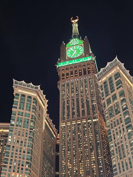 The photo shows the situation of buildings and skyscrapers around the Grand Mosque complex and the activities of Muslims who come from all over the world.