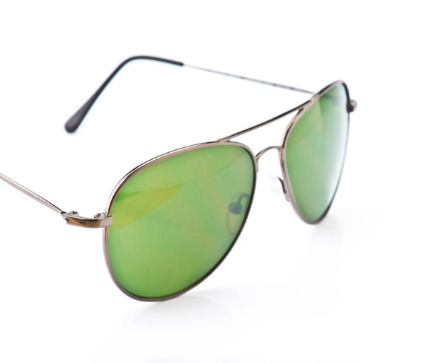 istock green sunglasses isolated on white background 2201649157