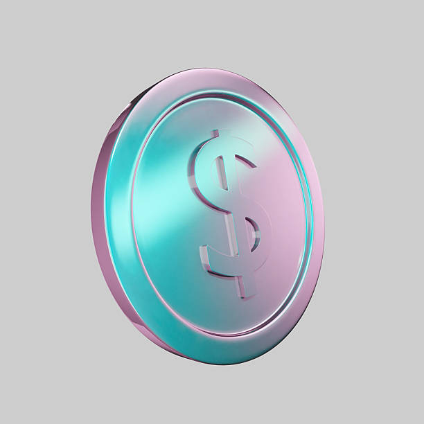 istock Holographic Money Coin with a Realistic 3D Render featuring a Chromatic Dollar Symbol for a Futuristic Currency Token representing Finance and Wealth in a Digital Economy and Modern Financial Concept 2201650957